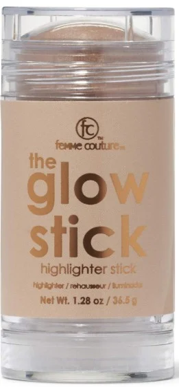 Femme Couture Glow Stick Highlighter in a transparent container.