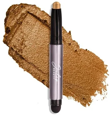 Julep Creme to Powder Waterproof Eyeshadow Stick in a sleek, twist up design, showcasing a smooth, creamy texture that dries to a powder finish.
