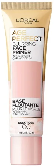 A tube of L'Oreal Paris Visible Lift Radiance Booster makeup designed as a brightening primer offering twenty four hour hydration.