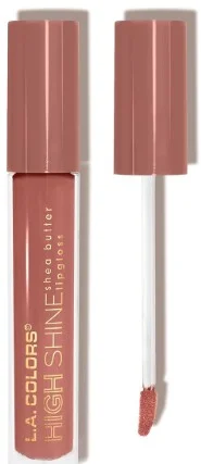 L.A. Colors High Shine Shea Butter Lip Gloss in a brown shade.