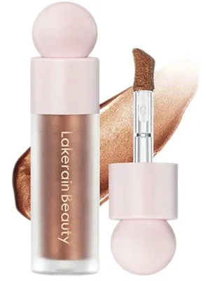 Transparent bottle of Mysense liquid highlighter with applicator, designed for natural glow makeup.