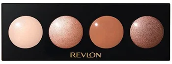 Revlon Colorstay Eyeshadow Palette featuring four shades of purple arranged in a compact case with an applicator.