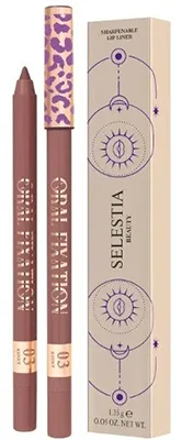 Selestia Beauty lip liner Oral Fixation with cap and swatch.